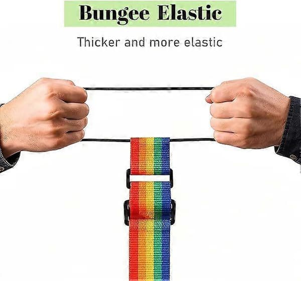 2-pack justerbara regnbågsremmar, multifunktionella organiseringsband