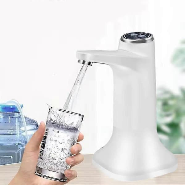 5 Gallon Vattenflaskpump Portabel USB Uppladdningsbar elektrisk Vattendispenser vit