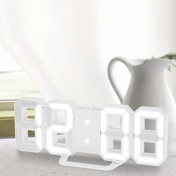 Moderni USB-lataava 3D LED-pöytäkello seinäkello digitaalinen herätyskello näyttö sisustus