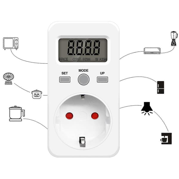 Energiforbrugsmåler Strømmåler Strømmåler Strømmåler Stik 230v 16a