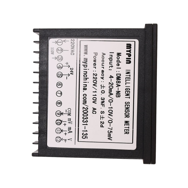 mypin Digital Sensor Meter Multifunktionel Intelligent LED Display 0-75Mv/4-20Ma/0-10V Indgang