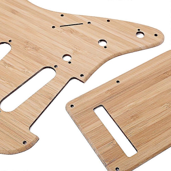 Kitara Bambu Pickguard Premium Esiasennettu SSS Kitara Pickguard Pickguard + Takalevy