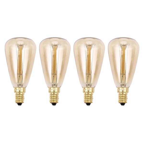 4x Vintage Pærer E14 220v St48 Glødepærer 25w 40w 60w Filament Retro Lys For Hengelampe