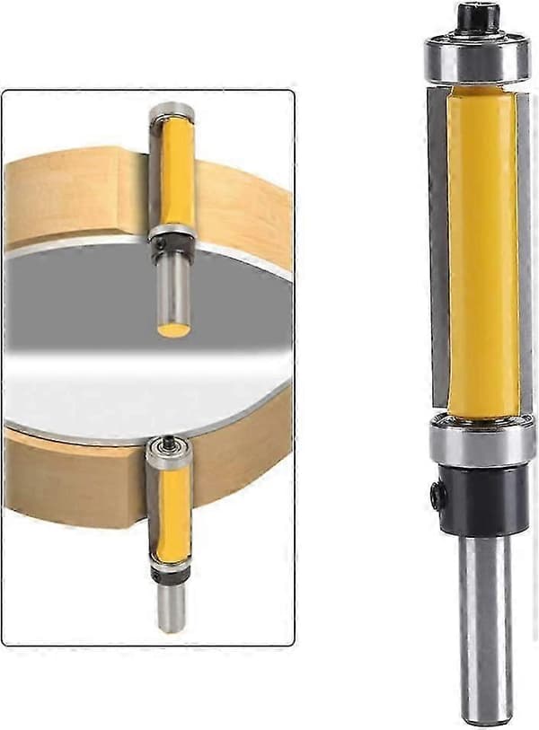 1/4 tomme 76,2 mm skaft mønster planfræser med top- og bundleje gul