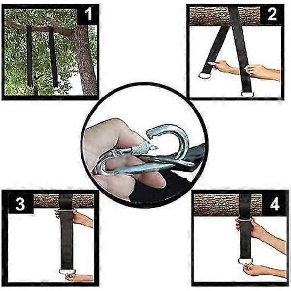 Set med 2 Hängmattband2 Trägungband Hängande Kit Perfekt För Hängmatta Hängande Kit Band5ft Extra Lång