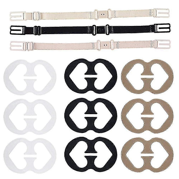 12 stk. BH-strop Clips Skjuler Stropper Holdere, Justerbar BH-strop-T