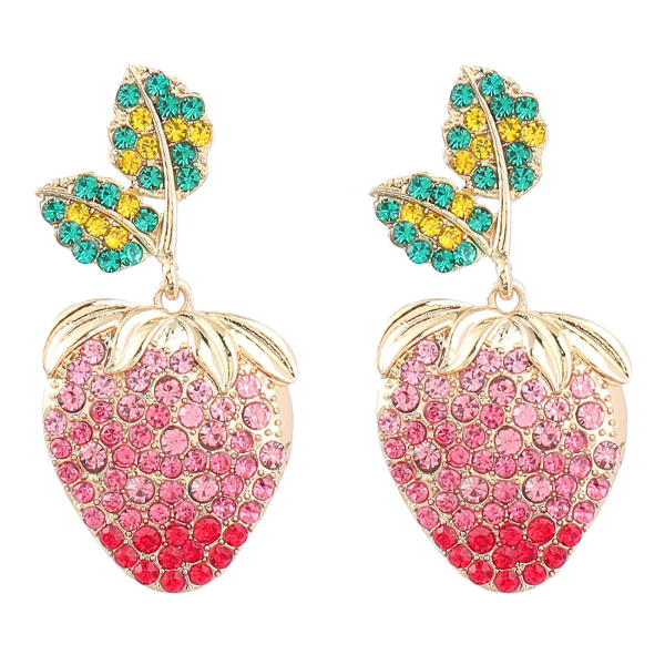 Fashion Style Strawberry Pendant Örhängen Kvalitet Drop Earrings Legering Material