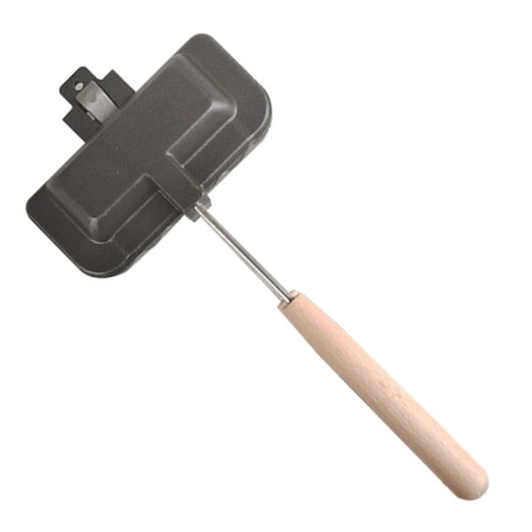 Sandwich Maker med Non-Stick Flip Grillpande til Morgenmad, Hotdog-Rister, Grillost-Maker, Omeletter, Toast, Bagepande til Camping, Kollegier, Kontorer