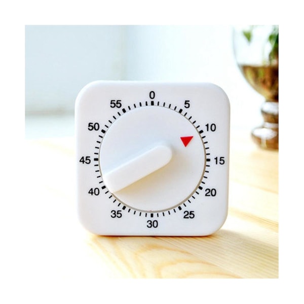2-pack Kvadratisk 60 Mekanisk Kökstimer, Kocktimer Klocka Med Hög Alarm