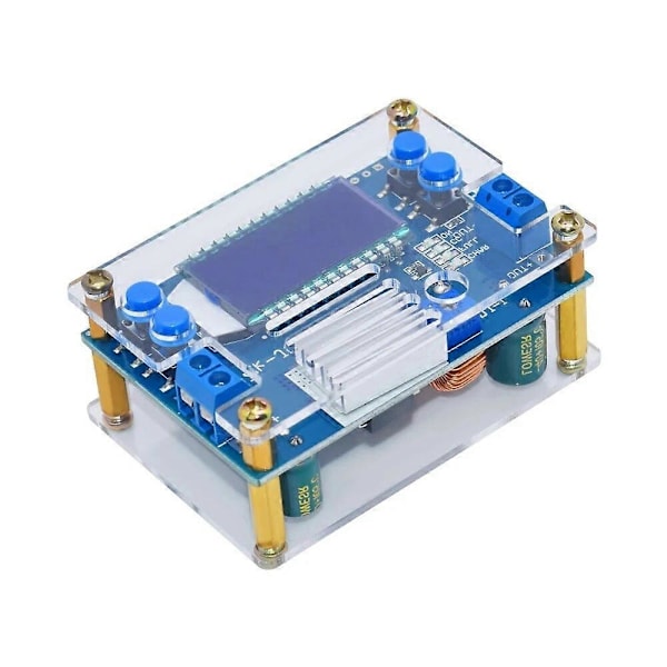 CC CV DC 6.5-36V til 1.2-32V 5A 75W Step Down Buck Converter Strømforsyningsmodul Spenningsregulator Transformer med Kasse Varmespreder