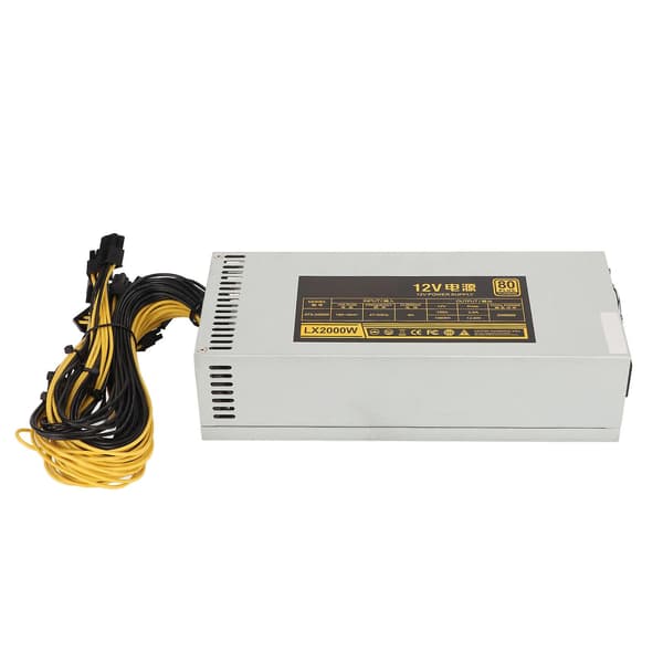 2000W Mining Strömförsörjning Stöd 8 GPU-kort Enkelkanal 2U PSU PC Mining Strömförsörjning 180?264V