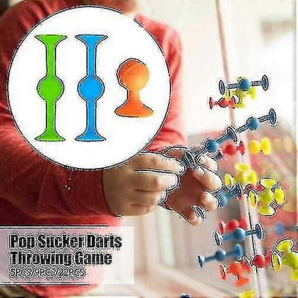 5/9/22 kpl Pop Darts -peli Imukuppi Tikat Trickshot Stickit -setti Popdarts Sisä- ja ulkokäyttöön Stressinlievittäjä Lelu Imukuppi Tikat Heittopeli Tahmea Pop Pöytä T