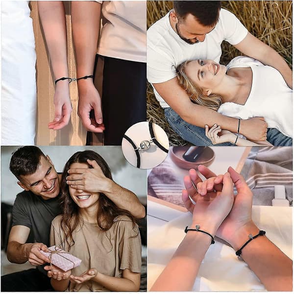 Magnetisk Pararmbåndsett - Evig Kjærlighetsløfte - Smykkegave til Par Bestevenner