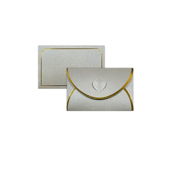 50 st presentkortskuvert med kärleksspänne kuvert med guldkant, kuvert för anteckningskort, ons