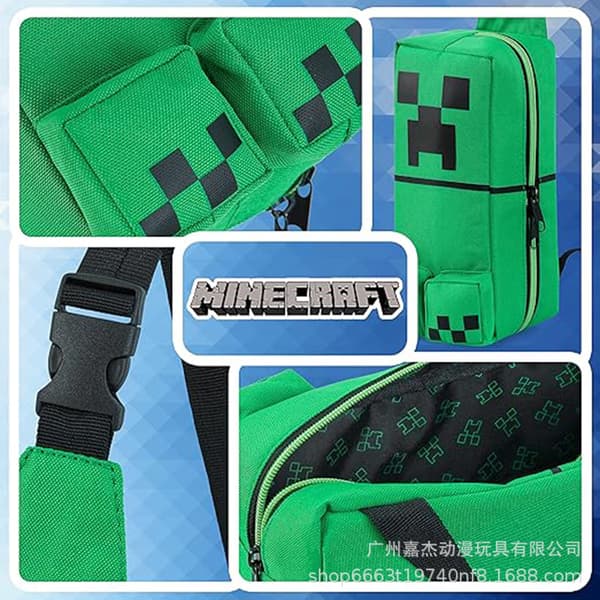 Minecraft spilltilbehør: Minecraft-ryggsekk, Creeper skulderveske