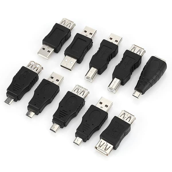 40-pack Vinklade Mini Micro Typ B Hane Hona USB2.0 Adaptrar