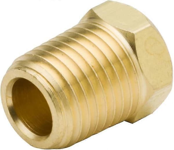Messing Rørfitting, Massiv Sekskantet Hovedprop, 3/8\" Npt Han (pakke med 5)