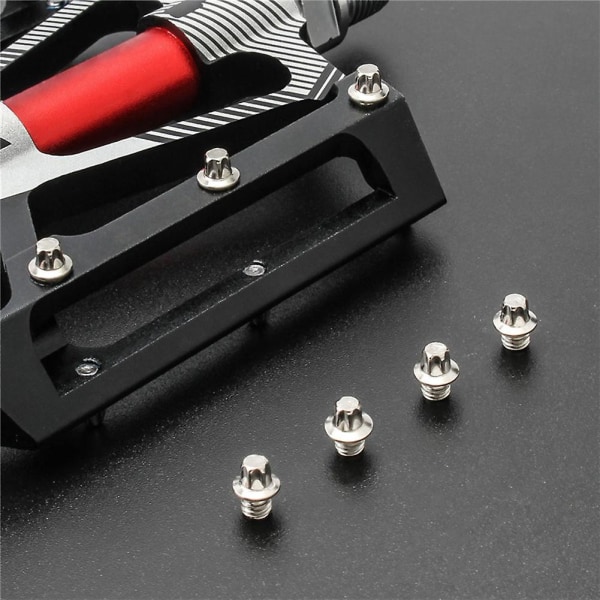 50 stk Vei Folding Sykkel Pedal Anti-Skli Spiker Erstatning Skruer Pins Bolter Sykkel Hex M4 Pedal Pin Sc