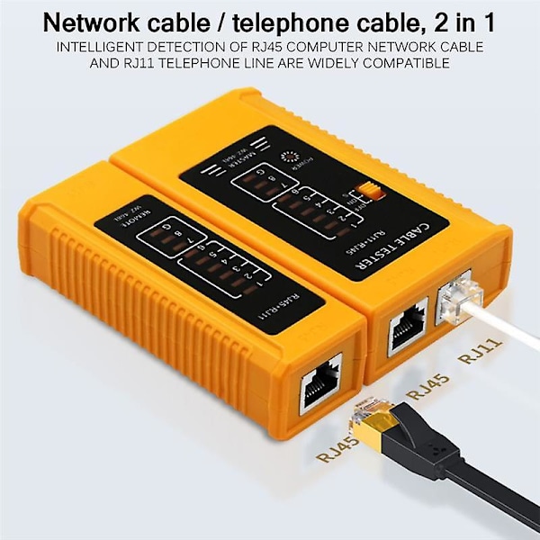 Profesjonell Rj45 Kabel Lan Tester Nettverkskabel Tester Rj45 Rj11 Lan Kabel Tester Nettverksverktøy