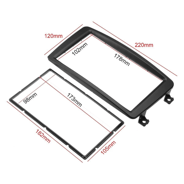 2 Din Bilradio Facia DVD-afspiller Panel Kits Stereo Dash Frame til C CLK G CLASS W203 W209 W463 W63