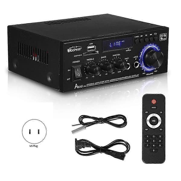 Audio Forstærker Ak45 Pro Bluetooth Bas Højttaler Understøtter 820W Maks. Output 90-240V Input 50W+50W Upgr