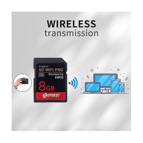 Sd Wifi Pro Trådlös Sändningsbas På Esp32 Med 8gb Kort, Uploader Stöd Websever För 3d P