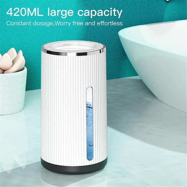 420ML Automatisk Skumsåpedispenser 4 Gir Infrarød Sensor USB Oppladbar Dispenser Veggmontering
