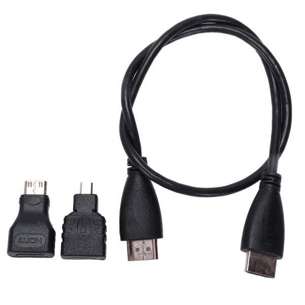 1m 3,5 mm Stereo Han til Han Jack Aux Kabel Audio Aux Ledning til Telefon Bil, Sort