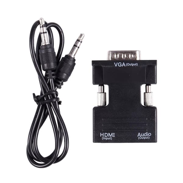 1080P HDMI Hun til VGA Han med Lydoutput Kabel Konverter Adapter