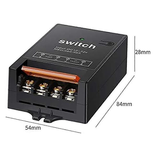 Fjärrkontrollbrytare, DC 12V/24V/48V/72V 40A Relä, Trådlös RF-brytare med 300m Lång Räckvidd