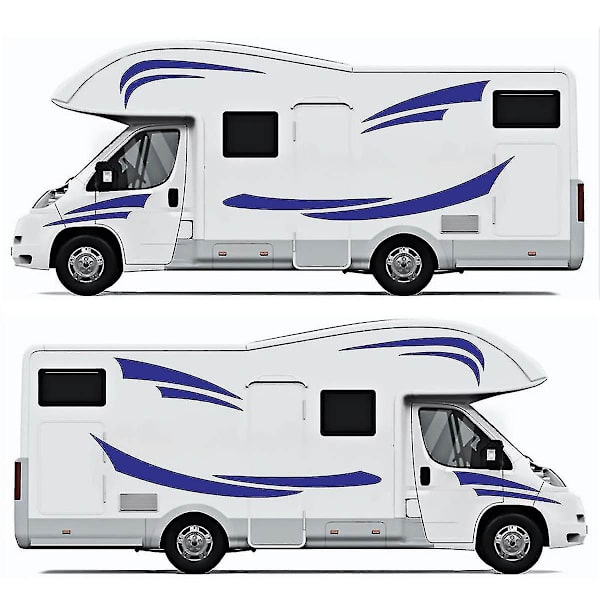 Rv Motorhome Universal Karosseri Klistermærke Diy Grafik Dekal Klistermærke Dekoration Til Trailer Blå