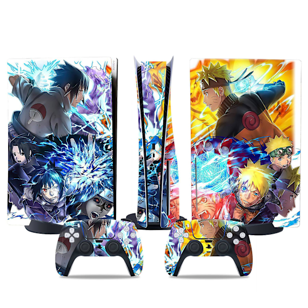 PS5 optisk drev version klistermærke, cool PS5 skin, controller håndtag, til PS5 konsol og controller, NARUTO