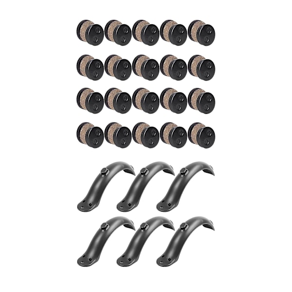 46 Pcs Electric Scooter Accessories: 40pcs Disc Brake Pads Kit & 6pcs Rear Wheel Mudguard Fender Gu