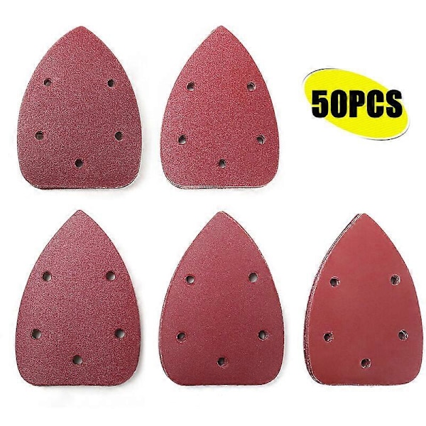Hiomapaperiarkki 50 kpl 140 x 140 x 100 mm, Karkeus 10 x 40-60-80-100-240, 5 reikää, Hiomapaperiarkit - ASD2A