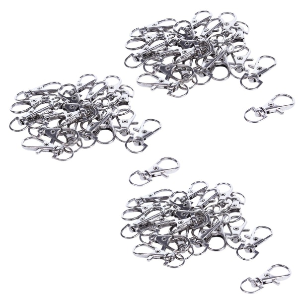 60pcs Metal Lobster Trigger Swivel Clasp Hooks Clip Buckle Jewellery Making Arts Crafts Key Ring Ke