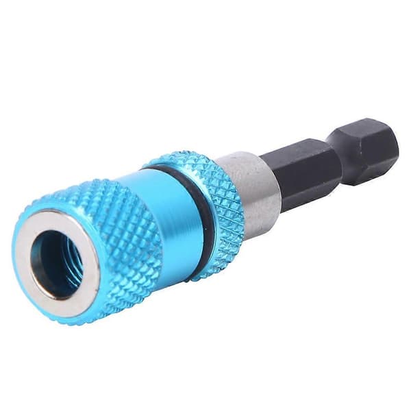 Blå 1/4in Skaft Skruetrækker Bit Holder Rustfrit Stål Quick Release Magnetisk Bit60mm YEMAA