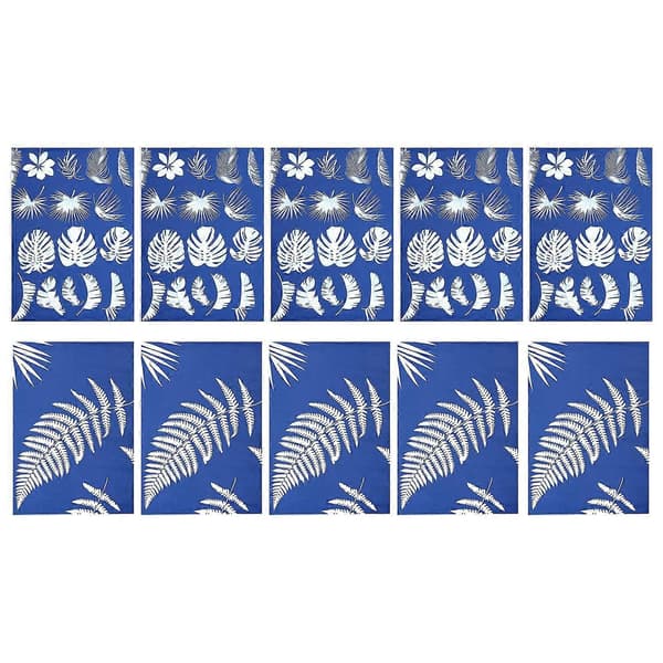 60 Ark Soltryckpapper Blått Format A5 Hög Känslighet Solpapper för Konst Hantverk DIY