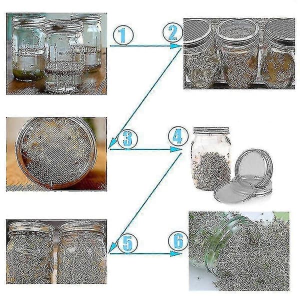 6 Pakning Spirekasse Lokk Passer Vanlige Munningsglass