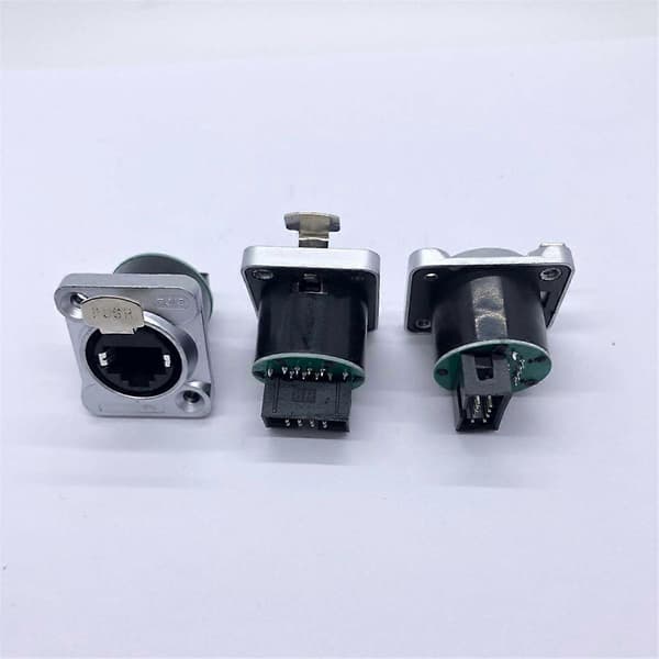 10 stk. Ethernet Rj45 Chassis Socket NE8FDP Ethernet Pass Through Connector IP65 Vandtæt A