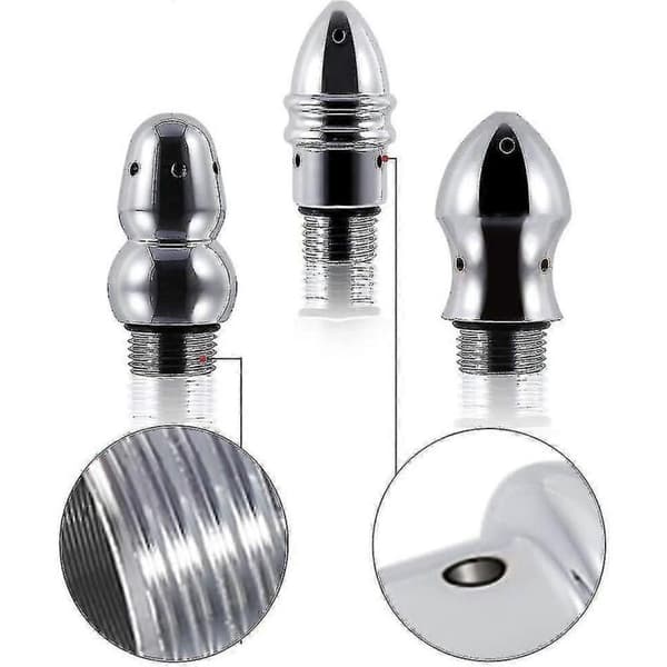 3-delat lavemangsduschset med 3 duschmunstycken, duschset för män + duschslang (silver)