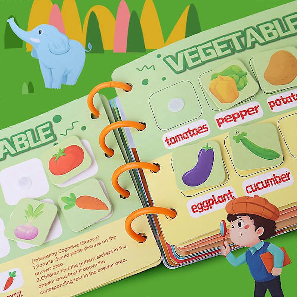 For-skole Sticker-aktivitetsbøger til Piger og Drenge - Simple og Nemme at Lave - Tidlig Læringsbøger til Læsning