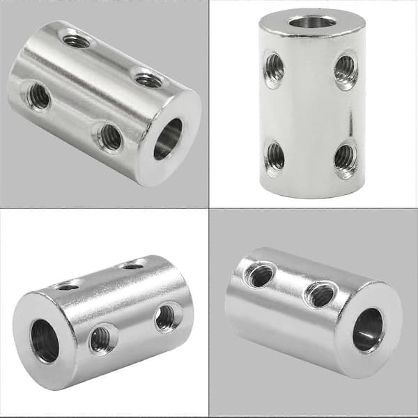 2 stk. Bore Rigid Koblingssæt 6mm til 6mm Akselkobling Konnektor Rustfrit Stål