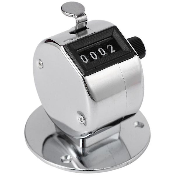 3x Rundt Bund 4-cifret Manuel Håndtæller Mekanisk Palm Click Counter