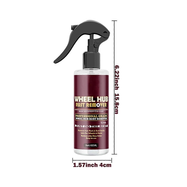 Bil Felg Rustfjerner Jernpulverfjerner Bil Lakvask Rustfjerner Jern Rust Flekkfjerner Rengjøringsmiddel 100ml