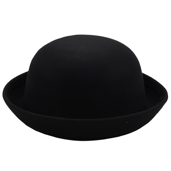 1 st Melon Bowler Hatt Hut Bowlerhat Filthatt Chaplin Hatt Ridhatt (Svart)