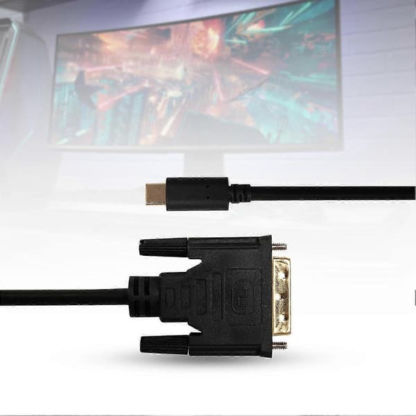 1,8 m Kannettava 4K High-Definition Type-C - DVI-sovitinkaapeli tietokoneelle