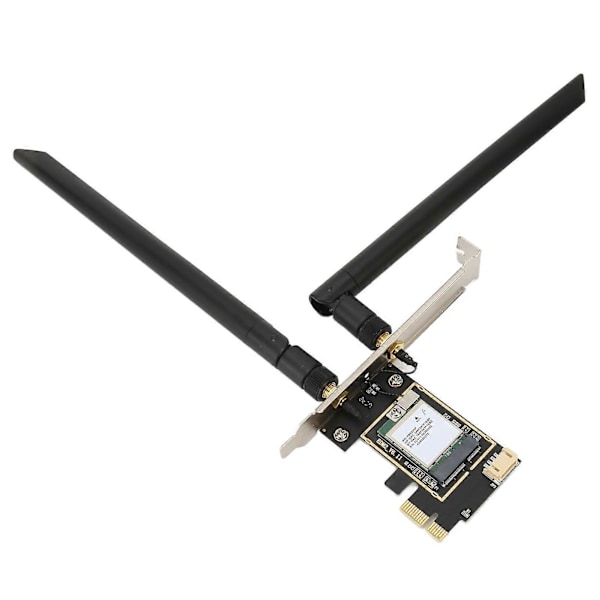 PCIe WiFi 6E Kort 2.4G/5G/6Ghz Op Til 2400Mbps Dobbelt Antenne MU MIMO PCIe Netværkskort til Win10/11 Desktop Chassis YEMMA