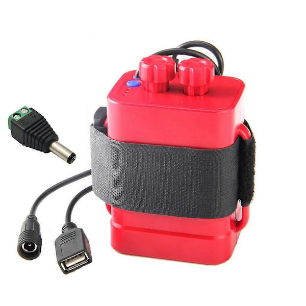 12V Vattentät Batterilåda med USB-gränssnitt Stöder 6x 18650 Batterier