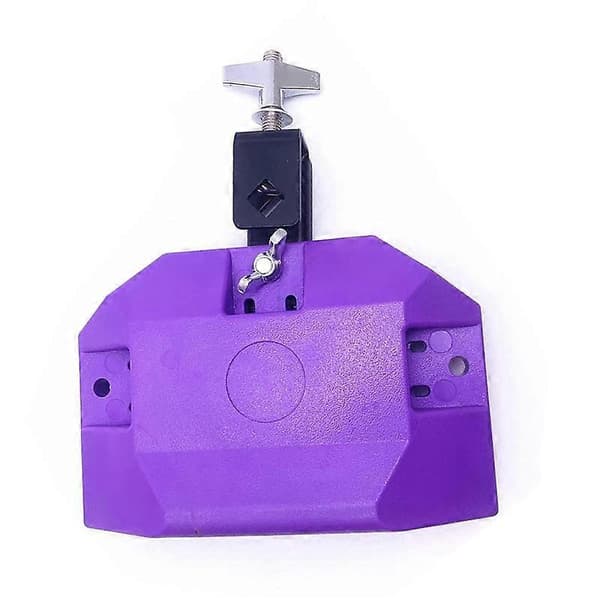 Jam Drum Block Musikkinstrument Plast med 3-sidig Montering Middels Tonehøyde (Lilla)