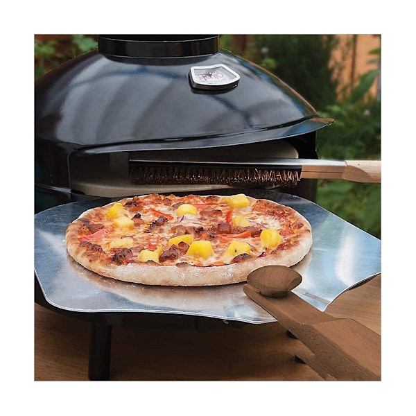 Pizzaovnsbørste Grillbørster Trehåndtak Grillskrape Pizzastein Rengjøringsbørste Husholdning